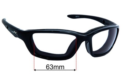 Wiley X Brick Replacement Lenses 63mm wide 