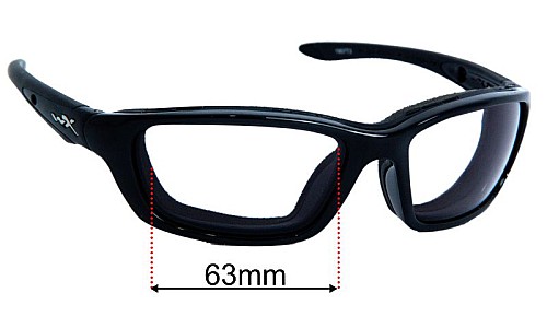 Wiley X Brick Replacement Lenses 63mm wide 
