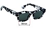 Sunglass Fix Verres de Remplacement pour Childe Folsom - 50mm Wide 