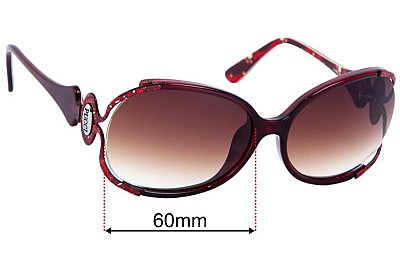 Emilio Pucci EP608S Replacement Lenses 60mm wide 