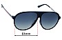 Sunglass Fix Replacement Lenses for Gucci GG0829SA - 61mm Wide 