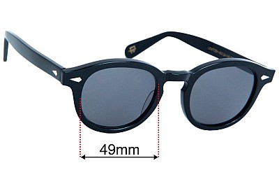  Sunglass Fix Replacement Lenses for Moscot Lemtosh Large - 49mm Wide 