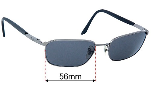 Ray Ban RB3301 Replacement Lenses 56mm wide 