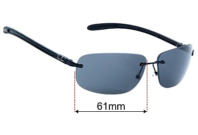  Sunglass Fix Replacement Lenses for Ray Ban RB8303 Tech - 61mm Wide 
