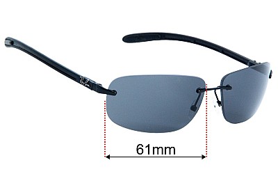 Ray-Ban RB8303 Tech Verres de Remplacement 61mm wide 