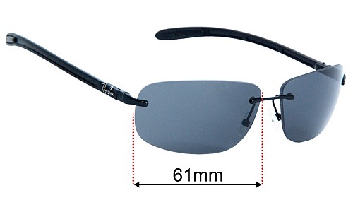 Ray Ban RB8303 Tech Replacement Lenses 61mm wide 