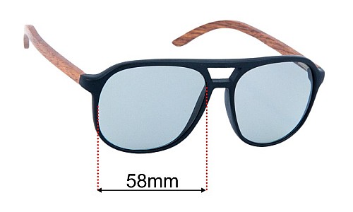 Sunglass Fix Replacement Lenses for Canglasses New Arrecife - 58mm Wide Canglasses New Arrecife Replacement Lenses 58mm wide