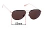 Sunglass Fix Lentes de Repuesto para Christian Dior Stellaire O11 - 55mm Wide 