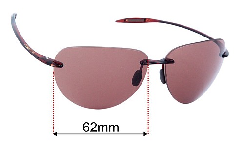 Maui Jim MJ421 Sugar Beach Replacement Lenses 62mm wide 