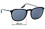 Sunglass Fix Verres de Remplacement pour Ray-Ban RB2203F (Low Bridge Fit) - 55mm Wide 