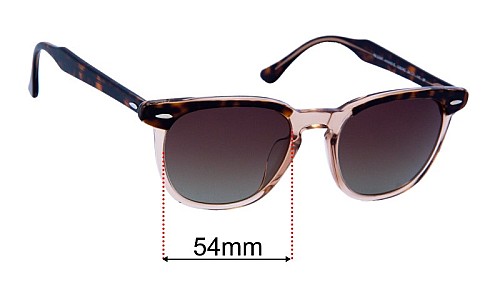 Sunglass Fix Lentes de Repuesto para Ray-Ban RB2298F Hawkeye - 54mm Wide Ray-Ban RB2298F Hawkeye Lentes de Repuesto 54mm wide