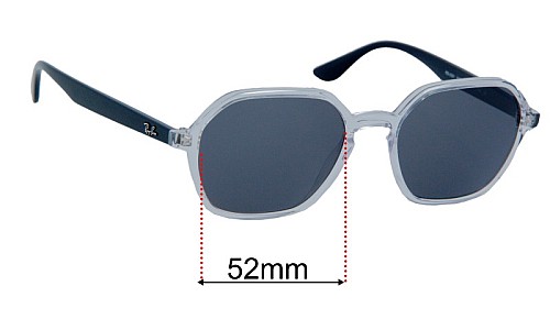 Ray-Ban RB4361 Replacement Lenses 52mm wide 