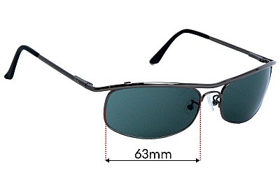 Ray-Ban RB8012 Verres de Remplacement 62mm wide 