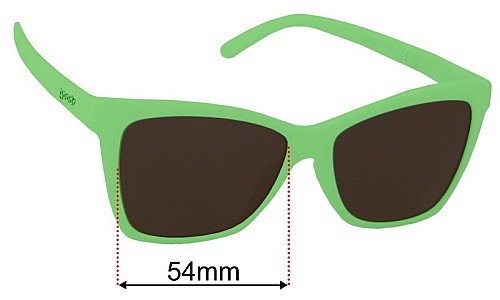 Goodr Living in a Material Swirl Lentes de Repuesto 54mm wide 