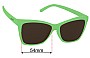Sunglass Fix Lentes de Repuesto para Goodr Living in a Material Swirl - 54mm Wide 