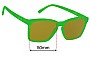 Sunglass Fix Verres de Remplacement pour Goodr Short With Benefits - 50mm Wide 
