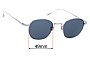 Sunglass Fix Ersatzgläser für Hideo Kojima x J.F.Rey DS Cliff - 49mm Wide 