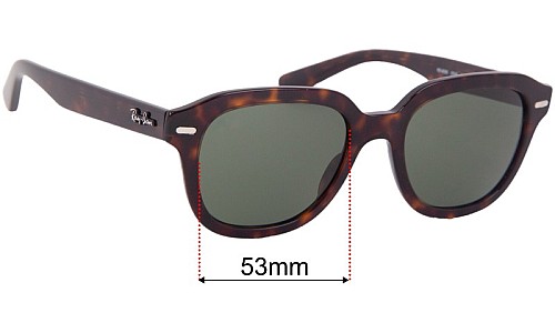 Sunglass Fix Replacement Lenses Ray Ban RB4398 Erik - 53mm Wide 