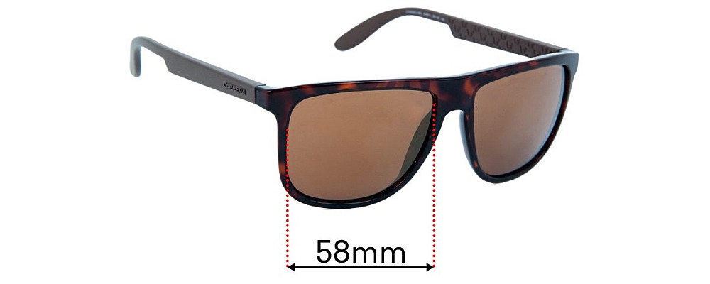 Sunglass Fix Replacement Lenses for Carrera 5003 - 58mm Wide