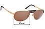 Sunglass Fix Replacement Lenses for Cartier Edition Santos Dumont - 61mm Wide 