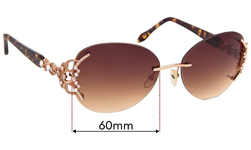 Sunglass Fix Replacement Lenses for Caviar 6856 - 60mm Wide Caviar 6856 Replacement Lenses 60mm wide