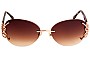 Caviar 6856 Replacement Sunglass Lenses - 60mm wide Front View 