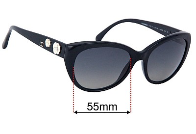 Chanel 5187-H Replacement Lenses 55mm wide 