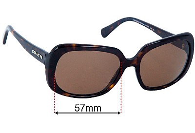 Coach HC8178 Replacement Lenses 57mm wide 