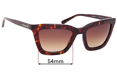 Coach HC8203 Replacement Lenses 54mm wide 
