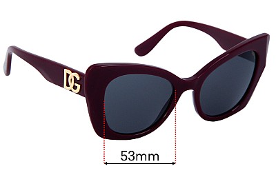 Dolce & Gabbana DG4405 Replacement Lenses 53mm wide 