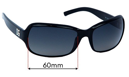 Dolce & Gabbana DG632S Replacement Lenses 60mm wide 
