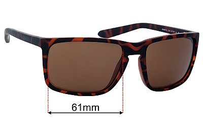  Sunglass Fix Replacement Lenses for Dragon Melee XL - 61mm Wide 