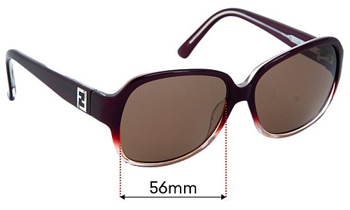 Fendi FS 5232R Replacement Lenses 56mm wide 