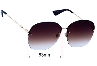 Gucci GG0228S Replacement Lenses 63mm wide 