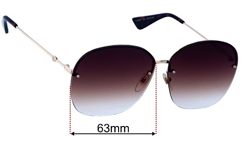 Gucci GG0228S Replacement Lenses 63mm wide 