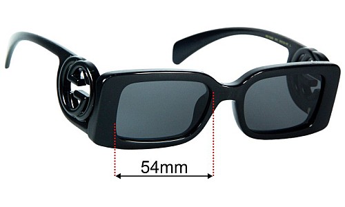 Gucci GG1325S Replacement Lenses 54mm wide 