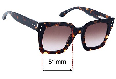 Isabel Marant IM0104/S Verres de Remplacement 51mm wide 