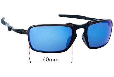 Oakley X Metal Badman OO6020 Verres de Remplacement 60mm wide 