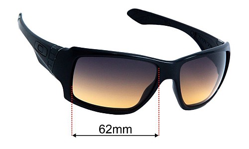 Oakley Big Taco OO9173 Replacement Lenses 62mm wide 