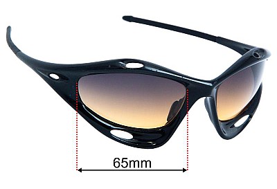 Oakley Racing Jacket Verres de Remplacement 65mm wide 