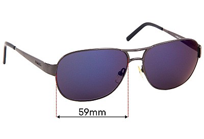 Police S8564 Replacement Lenses 59mm wide 