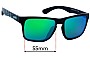 Sunglass Fix Replacement Lenses for Rapala UVG-293A - 55mm Wide 