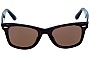 Sunglass Fix Replacement Lenses for Ray Ban RB2140-F Wayfarer - Front View 