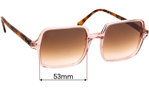 Ray Ban RB1973 Square II Replacement Lenses 53mm wide 
