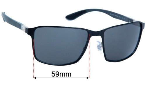 Ray Ban RB3721CH Replacement Lenses 59mm wide 