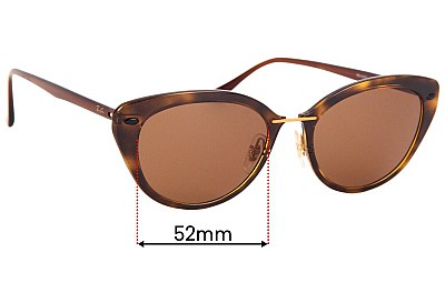 Ray-Ban RB4250 LightRay Verres de Remplacement 52mm wide 