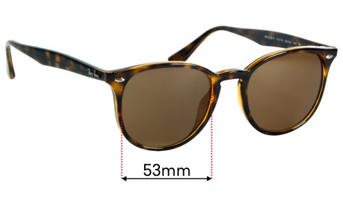 Ray-Ban RB4259-F (Low Bridge Fit) Replacement Lenses 53mm wide 