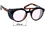 Sunglass Fix Verres de Remplacement pour Shinesty The Sun Cafe - 49mm Wide 