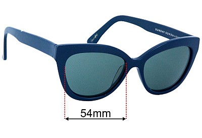  Sunglass Fix Replacement Lenses for Sunday Somewhere Pearl - 54mm Wide 