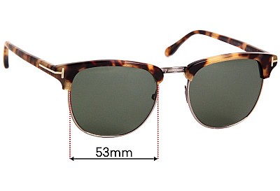 Tom Ford Henry TF248 Replacement Lenses 53mm wide 